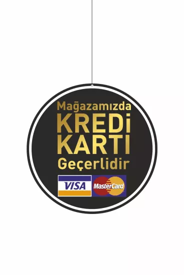 Mağazamızda Kredi Kartı Geçerlidir Levhası Siyah Gold Modelleri ve Fiyatları | Zajabaskı