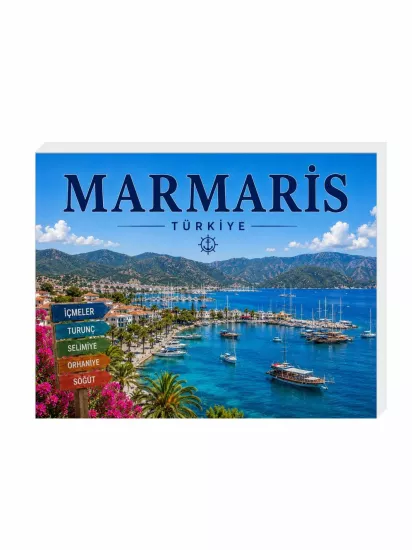 Marmaris Magnet Buzdolabı Süsü | Muğla Tatil Magneti | ZajaBaskı