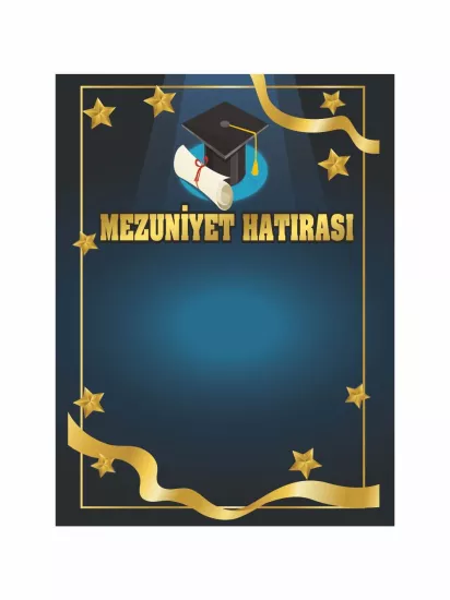 Zajabaskı Mezuniyet Hatırası Arka Fon Afiş Modelleri ve Fiyatları | Mavi Gold Kep Detaylı