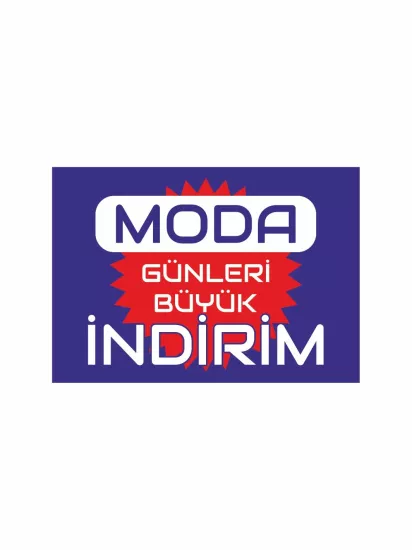 Moda Günleri Büyük İndirim Afişi Modelleri ve Fiyatları | Mağaza Branda Vinil Baskı Zajabaski