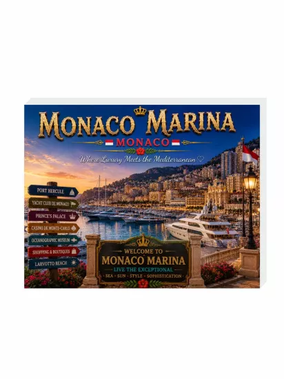 Monaco Marina Buzdolabı Süsü Magnet | Monaco Hatıra Magnet | ZajaBaskı