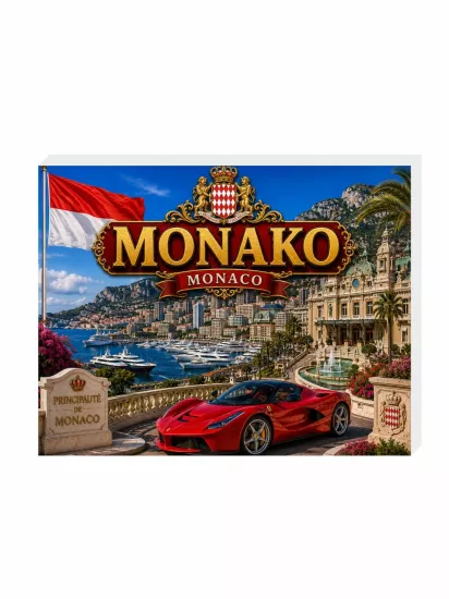 Monako Buzdolabı Süsü Magnet | Monako Hatıra Magnet | ZajaBaskı