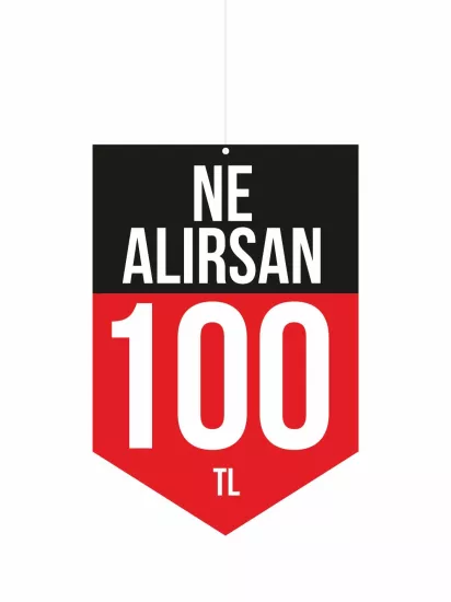Ne Alırsan 100 TL Mağaza Dönkart Foreks 30x20 cm | ZajaBaskı Ne Alırsan 100 TL Mağaza Dönkart Foreks 30x20 cm | ZajaBaskı