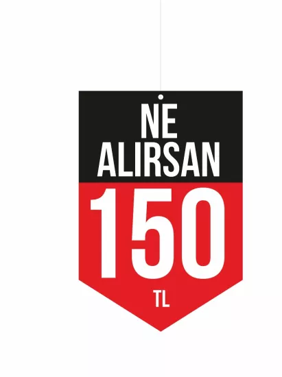Ne Alırsan 150 TL Mağaza Dönkart Foreks 30x20 cm | ZajaBaskı Ne Alırsan 150 TL Mağaza Dönkart Foreks 30x20 cm | ZajaBaskı