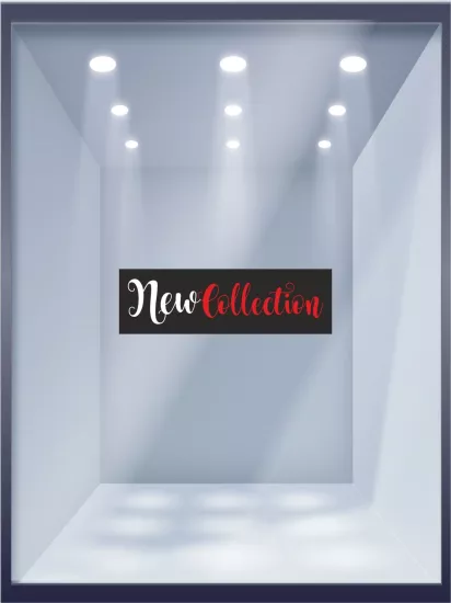 New Collection Mağaza Vitrin Folyo Baskısı Hazır Görsel | Zajabaskı