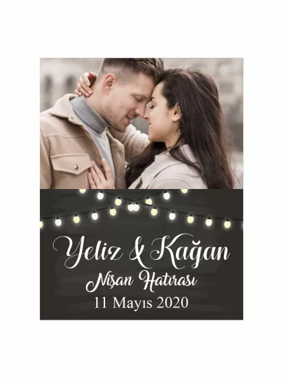 Nişan Söz Nikah Düğün Hatıra Magneti Fotoğraflı Işıklı Romantik Çift Temalı Konsept Modelleri ve Fiyatları | Zajabaskı