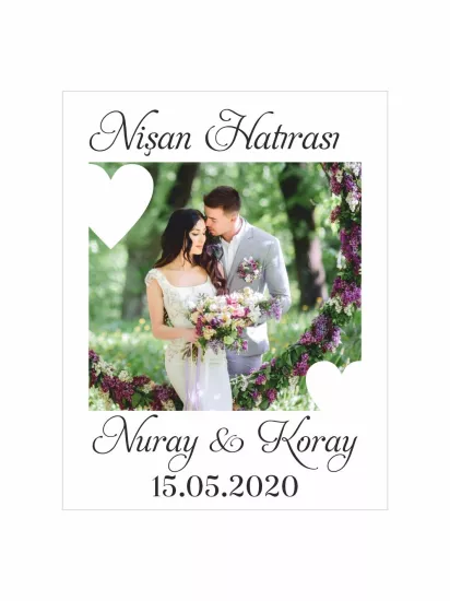 Nişan Söz Nikah Düğün Hatıra Magneti Fotoğraflı Kalp Çerçeveli Romantik Çift Temalı Konsept Modelleri ve Fiyatları | Zajabaskı