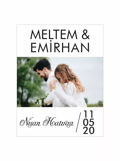 Nişan Söz Nikah Düğün Hatıra Magneti Fotoğraflı Modern Minimal Çift Temalı Konsept Modelleri ve Fiyatları | Zajabaskı