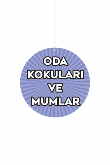 Zajabaskı Oda Kokuları ve Mumlar Yazılı Mağaza Dönkartı 30x30 cm Reyon Modelleri ve Fiyatları