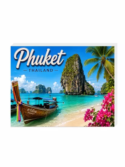Phuket Hatırası Buzdolabı Süsü Magnet | Phuket Magnet | ZajaBaskı