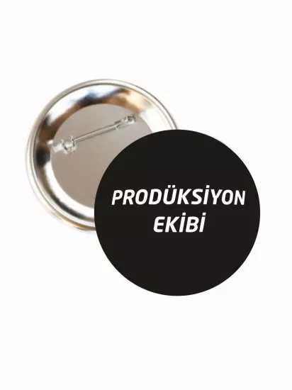 Prodüksiyon Ekibi Buton Rozet 58mm | Zaja Baskı