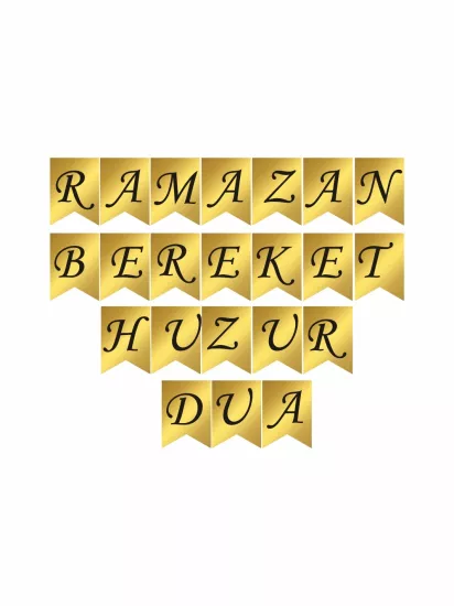 Ramazan Bereket Huzur Dua Flama Banner Gold Siyah Renk Modelleri ve Fiyatları | ZajaBaskı