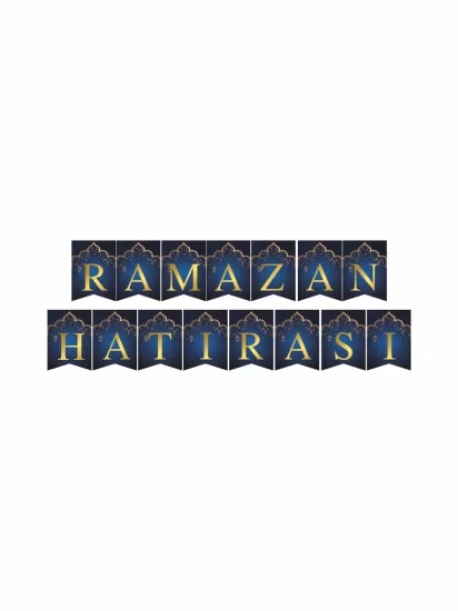 Ramazan Hatırası Flama Banner Lacivert Gold Renk Modelleri ve Fiyatları | ZajaBaskı