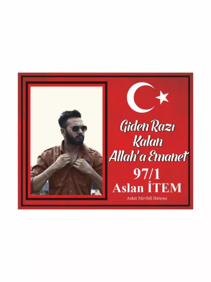Resimli Asker Kınası Hatırası Magnet Bayrak Konsept Modelleri ve Fiyatları | Zajabaskı