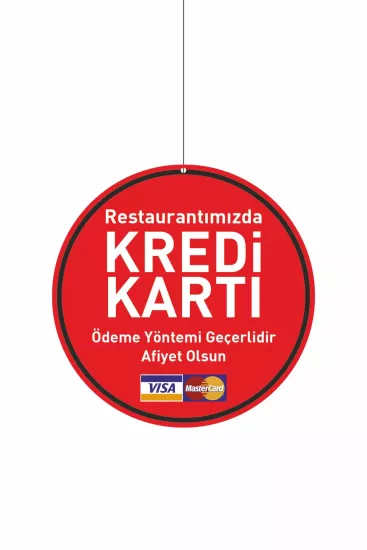 Restoranımızda Kredi Kartı Geçerlidir Levhası Modelleri ve Fiyatları | Zajabaskı
