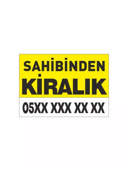 Sahibinden Kiralık Afişi Vinil Branda Baskı Sarı Renk Modelleri ve Fiyatları | Zajabaskı