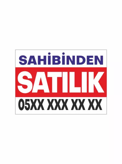 Sahibinden Satılık Afişi Beyaz Zemin Kırmızı Lacivert Branda Vinil Baskı Modelleri ve Fiyatları | Zajabaskı