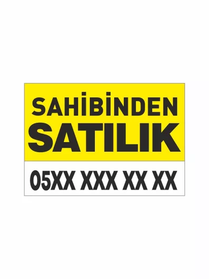 Sahibinden Satılık Afişi Sarı Renk Branda Vinil Baskı Modelleri ve Fiyatları | Zajabaskı