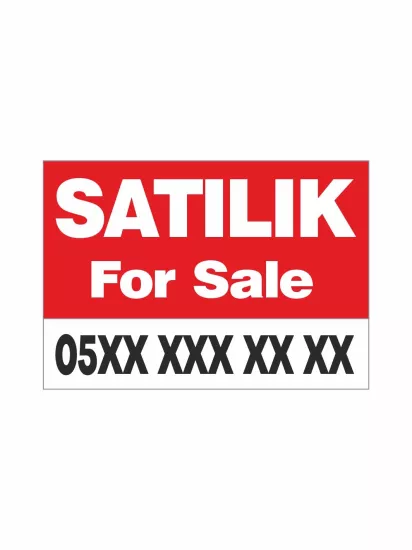 Satılık For Sale Afişi Branda Vinil Baskı Modelleri ve Fiyatları | Zajabaskı