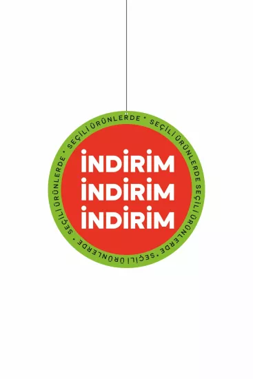 Zajabaskı Seçili Ürünlerde İndirim Mağaza Dönkartı 30x30 cm – Kampanyanı Güçlendir, Hemen Sipariş Ver