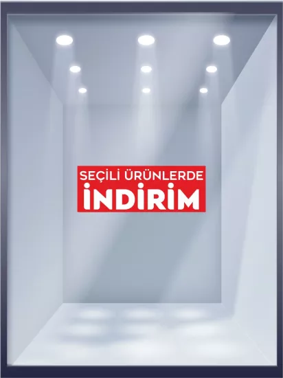 Seçili Ürünlerde İndirim Vitrin Folyo Baskısı | Zajabaskı