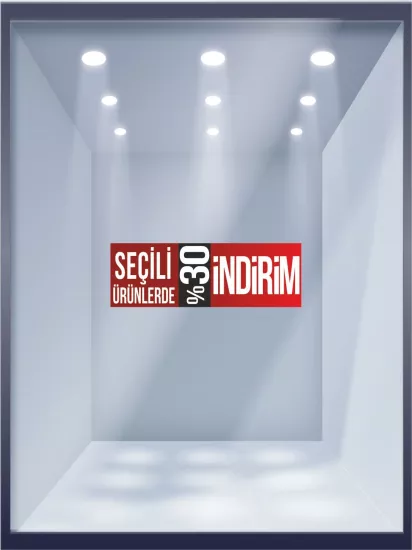 Seçili Ürünlerde %30 İndirim Vitrin Folyo Baskısı | Zajabaskı