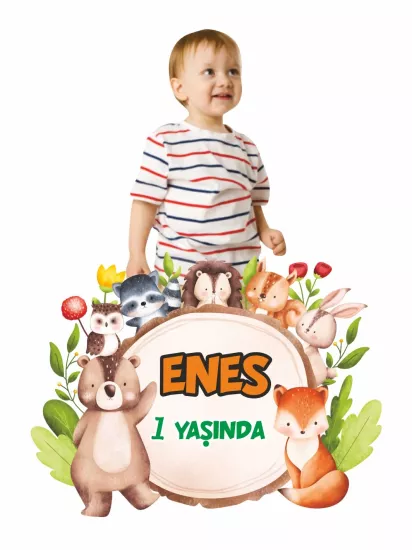 Sevimli Hayvanlar Tema Doğum Günü Karşılama Panosu Modelleri ve Fiyatları | Zajabaskı