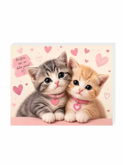 Sevimli Kediler Tema Buzdolabı Süsü Magnet | Kedi Magnet | ZajaBaskı