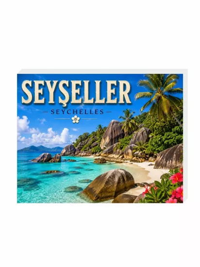 Seyşeller Buzdolabı Süsü Magnet | Seyşeller Hatıra Magnet | ZajaBaskı