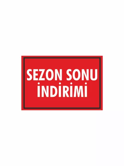 Sezon Sonu İndirimi PVC Etiket | Mandallı Kampanya Kartı | Mağaza İndirim Etiketi | Zajabaskı