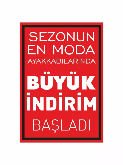 Sezonun En Moda Ayakkabılarında Büyük İndirim Başladı Mağaza Levhası Modelleri ve Fiyatları | Zajabaskı
