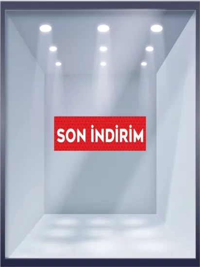 Son İndirim Vitrin Folyo Baskısı Hazır Görsel | Zajabaskı