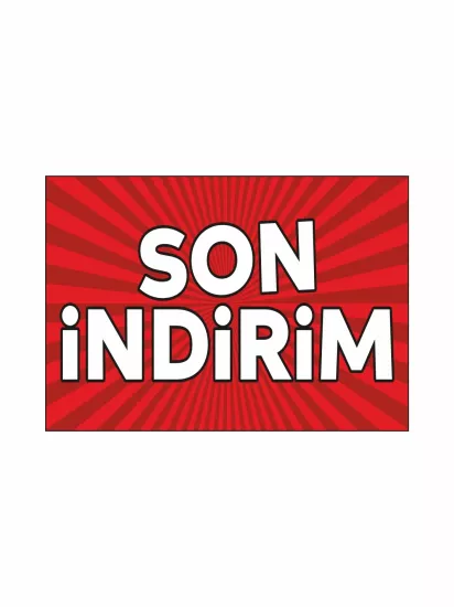 Son İndirim Yazılı Mağaza Dükkan İşyeri Afişi Modelleri ve Fiyatları | ZajaBaskı