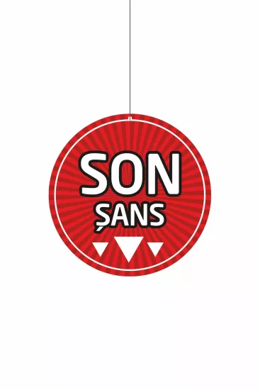 Son Şans Yazılı Mağaza Dönkartı Çift Yön Baskısı Modelleri ve Fiyatları | ZajaBaskı