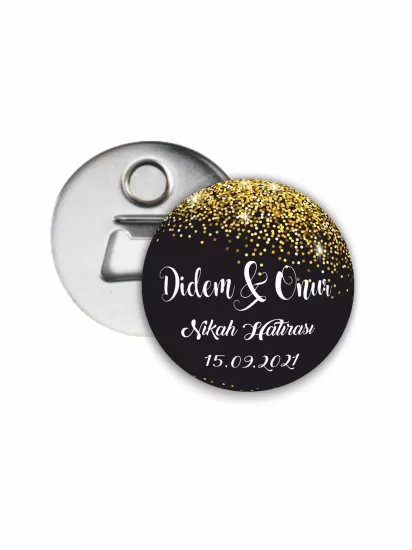 Söz Nişan Açacak Magnet Gold Sim Zemin Tema | 58mm Magnet Açacak | Zajabaskı