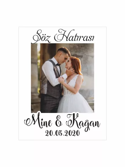 Söz Nişan Nikah Düğün Hatıra Magneti Modelleri ve Fiyatları – Fotoğraflı Klasik Romantik Çift Temalı Magnet | Zajabaskı