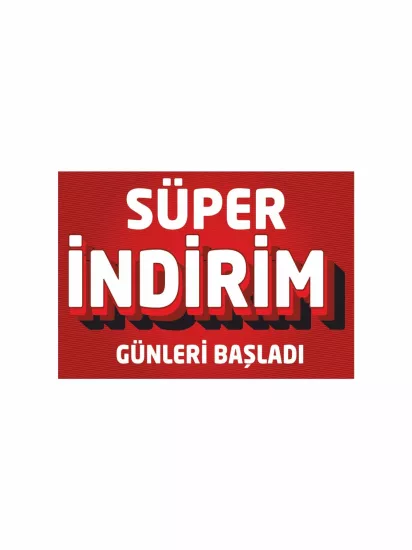 Süper İndirim Günleri Başladı Afişi Modelleri ve Fiyatları | Branda Vinil Baskı Zajabaski