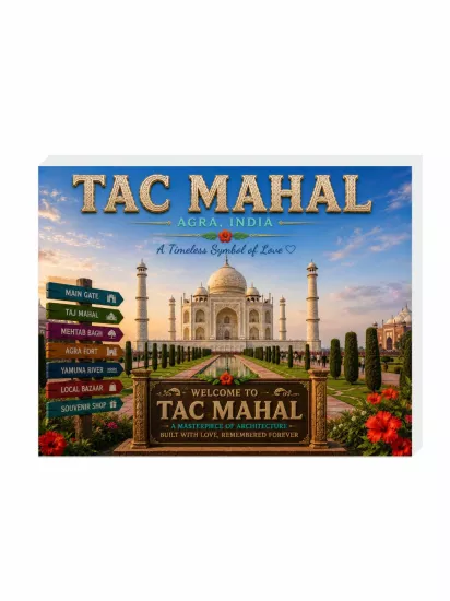 Tac Mahal Buzdolabı Süsü Magnet | Tac Mahal Hatıra Magnet | ZajaBaskı