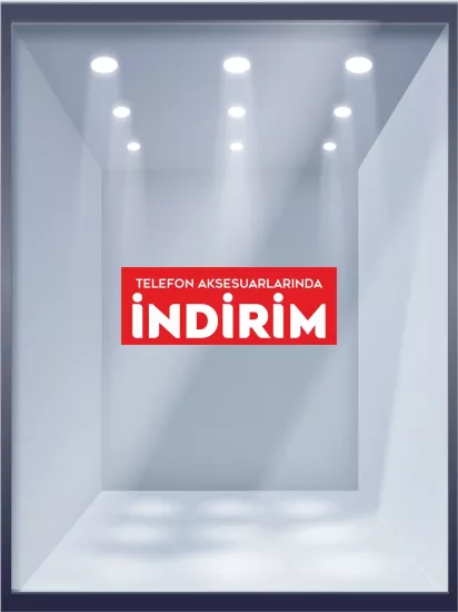 Telefon Aksesuarlarında İndirim Vitrin Folyosu | Zajabaskı