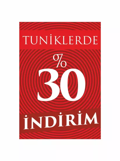 Tuniklerde %30 İndirim Mağaza Ayaklı Karşılama Pano Modelleri ve Fiyatları | Zajabaskı