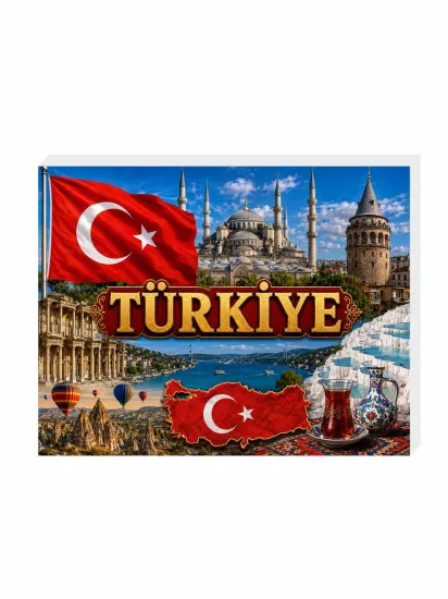 Türkiye Hatırası Buzdolabı Süsü Magnet | Türkiye Magnet | ZajaBaskı