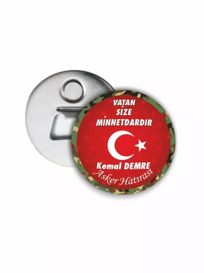 Vatan Size Minnettardır Yazılı Asker Uğurlama Açacak Magnet Modelleri ve Fiyatları | Zajabaskı