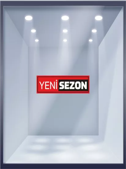 Yeni Sezon Mağaza Vitrin Folyo Baskısı Hazır Görsel | Zajabaskı