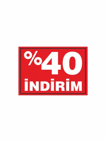 %40 İndirim PVC Etiket | Mandallı Kampanya Kartı | Mağaza İndirim Etiketi | Zajabaskı