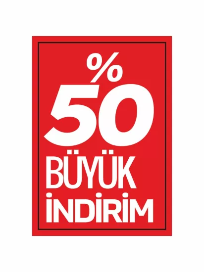 %50 Büyük İndirim Mağaza Ayaklı Karşılama Panosu Modelleri ve Fiyatları | Zajabaskı