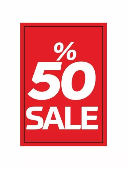 %50 Sale Mağaza Ayaklı Karşılama Panosu