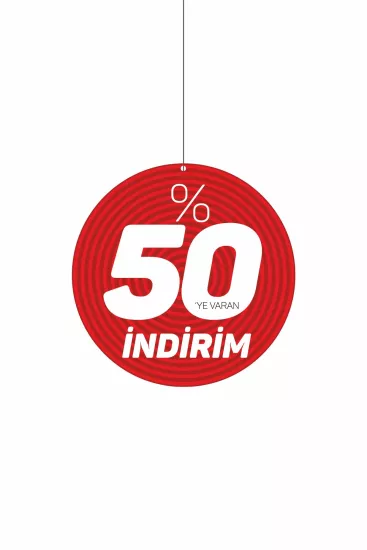 %50’ye Varan İndirim Dönkartı 30x30 Ebat Modelleri ve Fiyatları | Zajabaskı