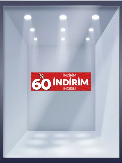 %60 İndirim Vitrin Folyo Baskısı Hazır Görsel | Zajabaskı