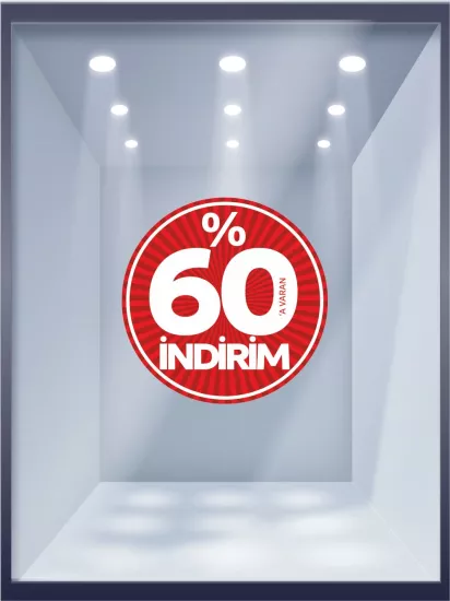 Yüzde 60’a Varan İndirim Folyo Baskı Hazır Mağaza Vitrin Görseli Modelleri ve Fiyatları Zajabaskı’da