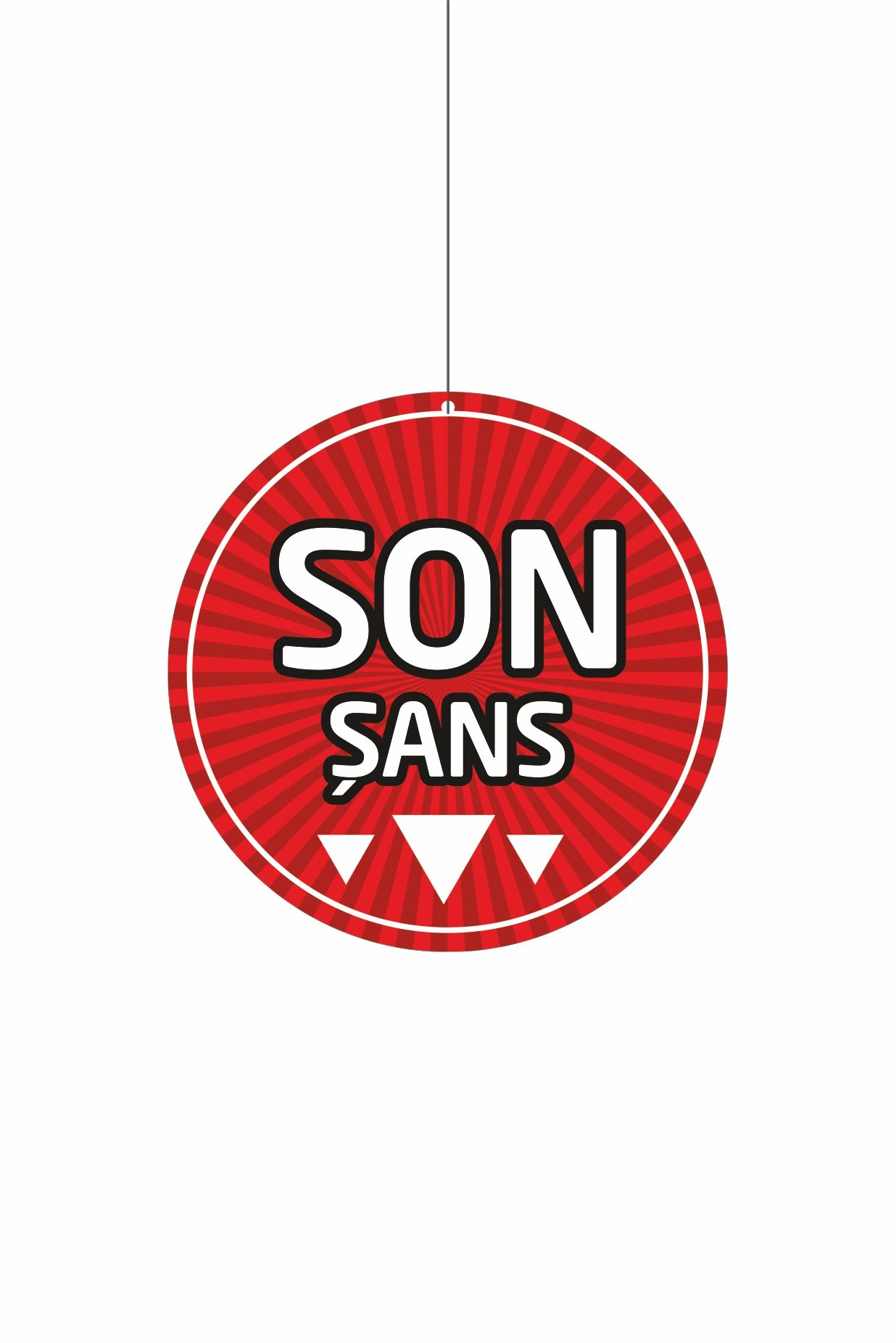 Son Şans Yazılı Mağaza Dönkartı Çift Yön Baskısı